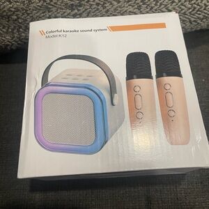 Colorful Wireless Karaoke Sound System with Microphones